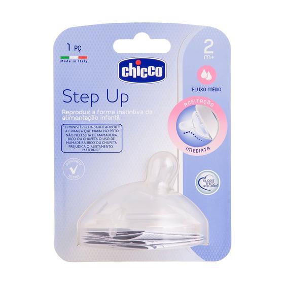 Imagem de Bico para Mamadeira Chicco Step UP FL Médio (2M+)  1 Unid.