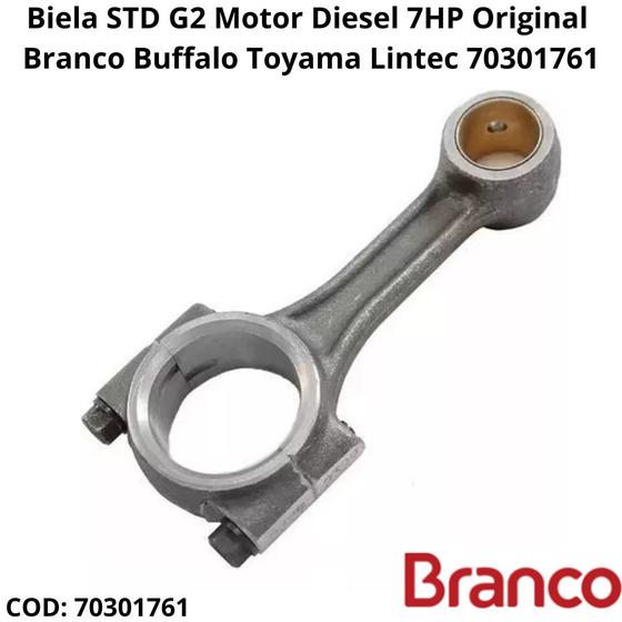 Imagem de Biela STD G2 Motor Diesel 7HP Original Branco Buffalo Toyama Lintec 70301761