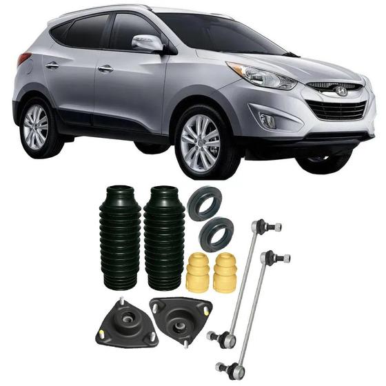 Imagem de Bieleta + Kit Batente Hyundai Ix35 Dianteiro 2010 Até 2015 O Par