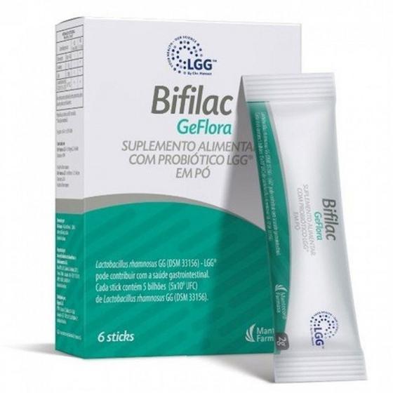 Bifilac geflora c/ 6 sticks Mantrcorp fsrmasa Lactobacilos