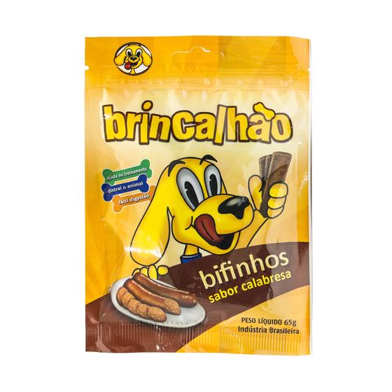 Imagem de Bifinho Brincalhão Petisco Sabor Calabresa 65g