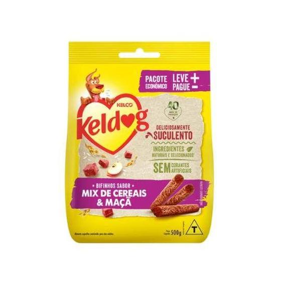 Imagem de Bifinho Keldog Kelco Criadores para Cães Adultos Sabor Carne e Cereais 500g