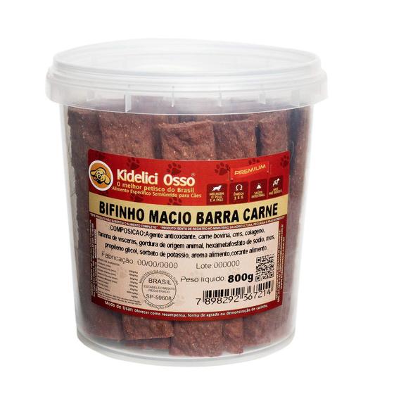 Imagem de Bifinho Macio - Kidelici Osso - Sabor Carne - 800g (Pote)