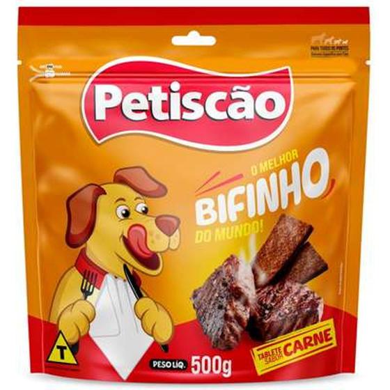 Imagem de Bifinho Petiscão para Cães Sabor Carne 500g