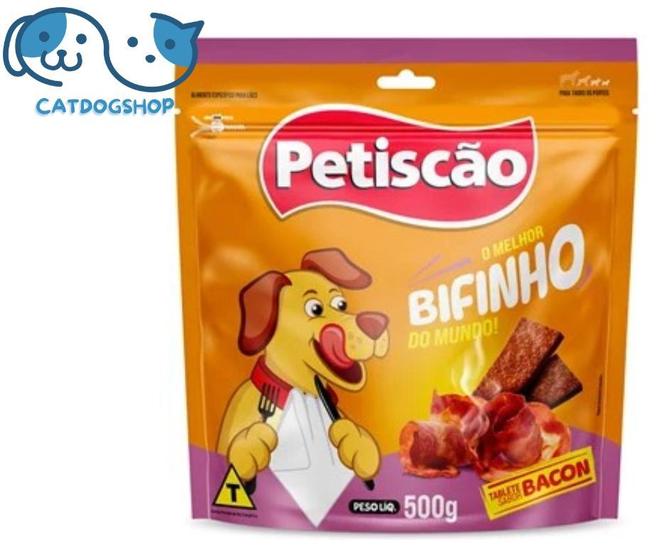 Imagem de Bifinho Petiscão Tablete de Bacon  para Cães - 500Gr. / 60Gr.