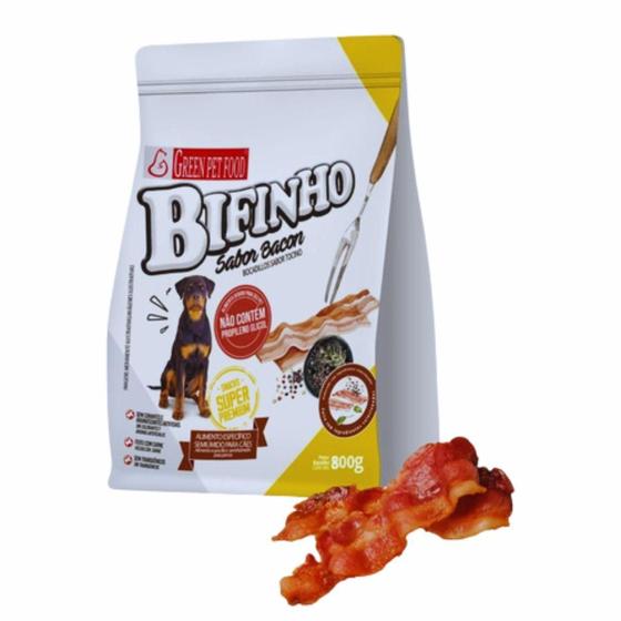 Imagem de Bifinho Petisco Para Cães Sabor Bacon 800G Green Pet Food