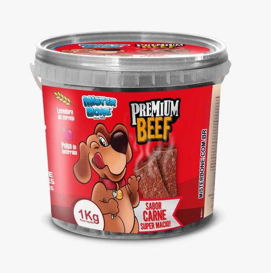 Imagem de Bifinho premium beef carne - mister bone - 1 kg (pote)