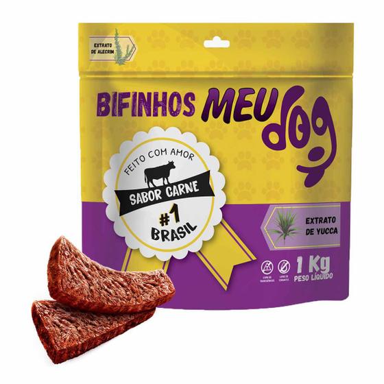 Imagem de Bifinhos Petisco Para Cachorro Meu Dog 1Kg Sabor Carne