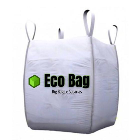 Imagem de Big Bag Saco Eco Reciclagem Ensacar Latas Jardinagem Resistente Reforçado 1000kg Ref C1 90x90x120 cm