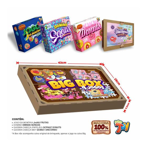 Imagem de Big Box Com 4 Jogos na Caixa de MDF - 33314
