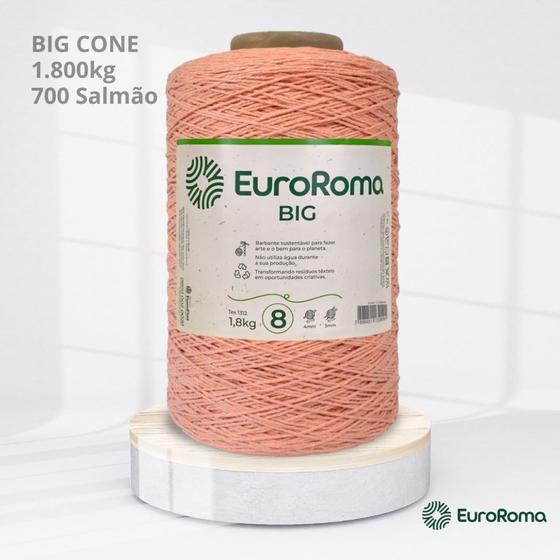 Imagem de Big Cone Barbante EuroRoma Salmão 700 N.8 4/8 com 1.800kg