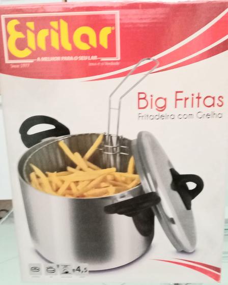 Imagem de Big fritas alumínio polido 4,5 litros marca eirilar