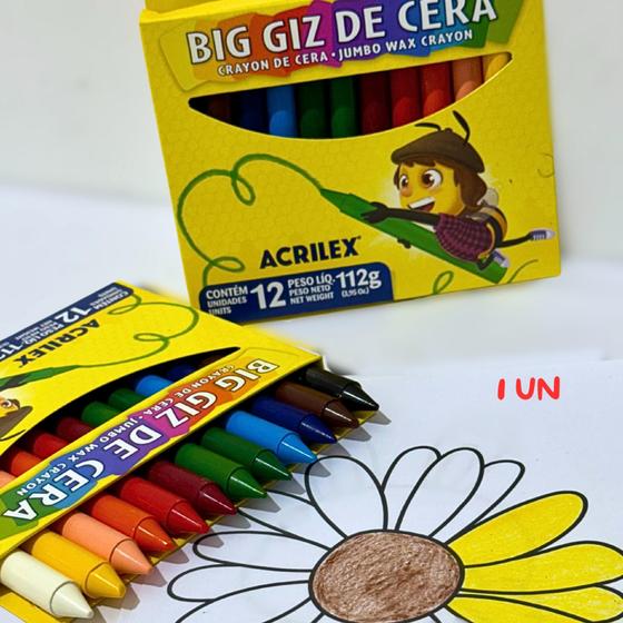Imagem de Big Giz De Cera 12 Cores Super Cobertura Acrilex