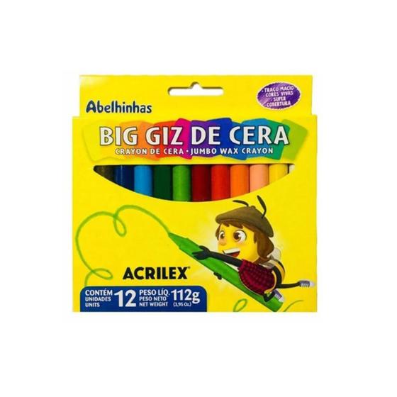 Imagem de Big Giz de Cera Acrilex 12 Cores 112g