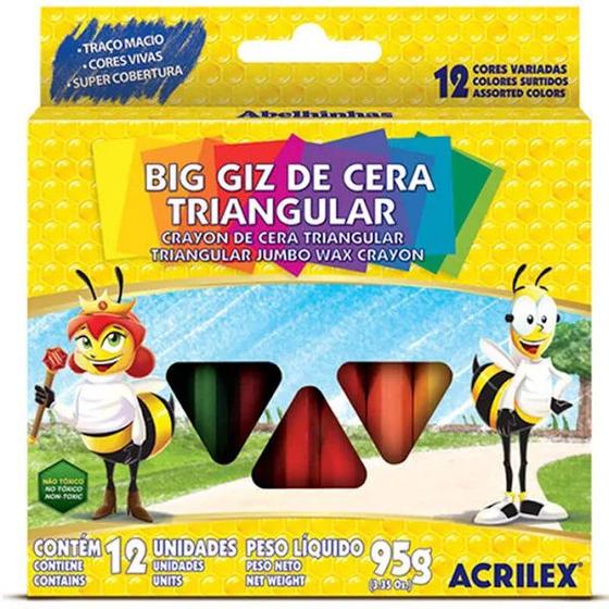 Imagem de Big Giz Triangulo com 12 Cores Aacrilex