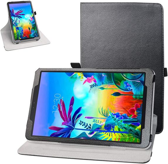 Imagem de Bige Case para LG G Pad 5 10.1 Caixa Rotativa, Suporte Rotativo de 360 Graus com Capa padrão fofa para 10,1" LG G Pad 5 10.1 T600 Tablet(2019),Preto