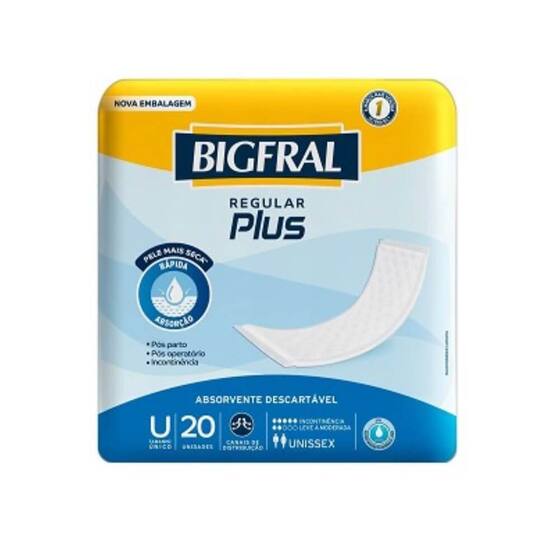 Regular C Bigfral Plus Absorvente Regular C/20 - Absorvente Geriátrico - Magazine ...