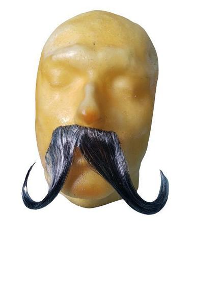 Imagem de Bigode falso grisalho com fita para colar