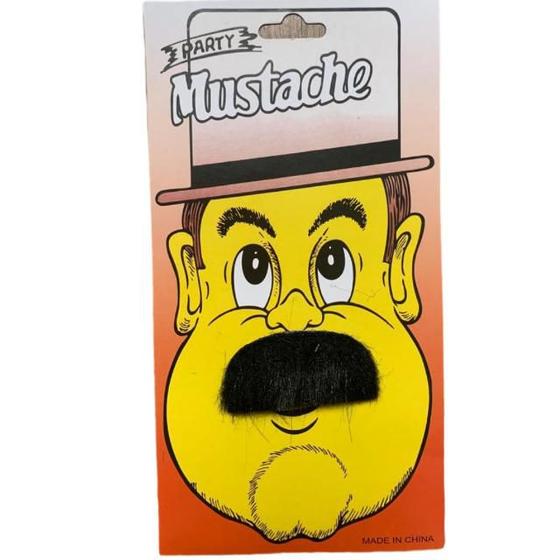 Imagem de Bigode Falso Grosso Fantasia Cosplay Festa Brincadeira Diversão