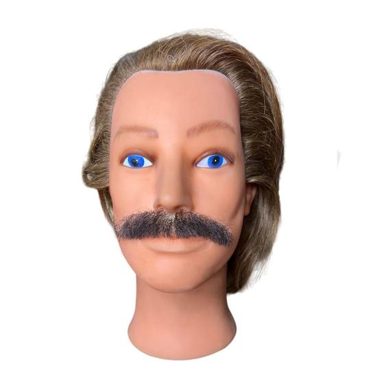 Imagem de Bigode Falso Realista Castanho Escuro + Cola E Removedor