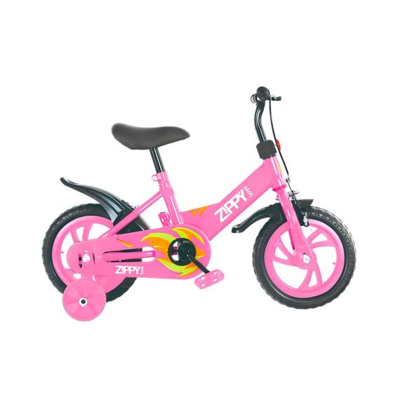 Imagem de Bike Infantil Aro 12 Rosa Rodinhas Equilíbrio Menino Menina