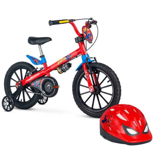 Bike Infantil Aro 16 Homem Aranha Com Capacete Nathor Menor preço em Bike Infantil Aro 16 Homem Aranha Com Capacete Nathor