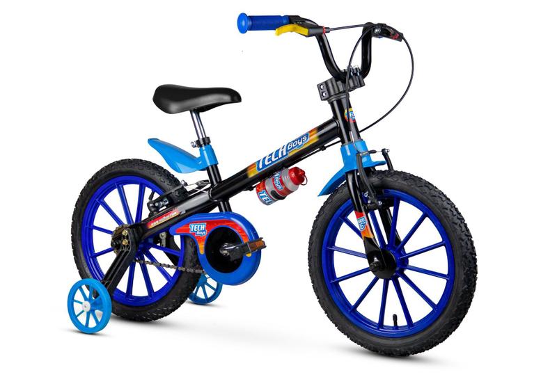 Imagem de Bike Infantil Aro 16 Tech Boys Com Rodinhas Nathor