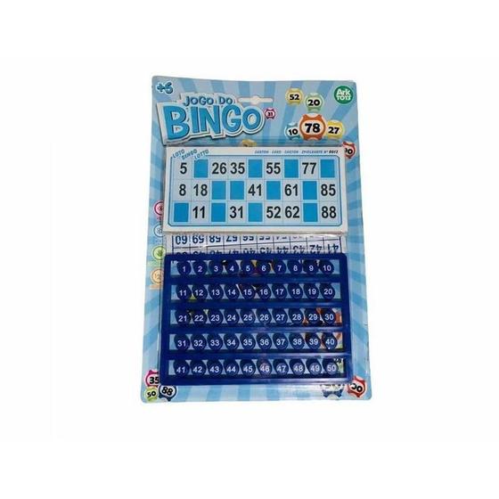 Imagem de Bingo Com 24 Cartelas + 90 Numeros De Plastico Na Cartela