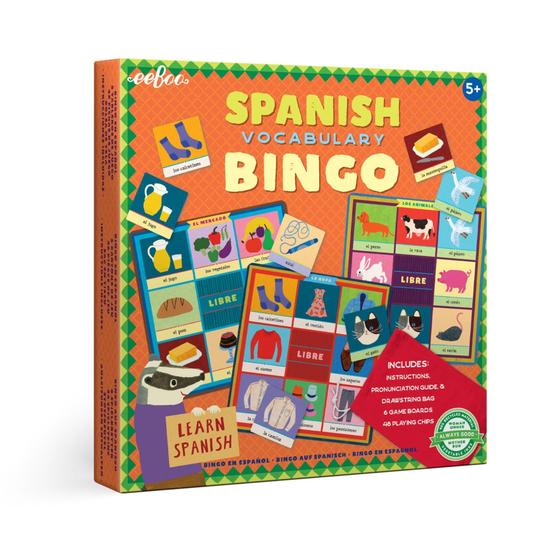 Imagem de Bingo de Vocabulário Espanhol eBoo - Para Crianças Acima de 5 Anos