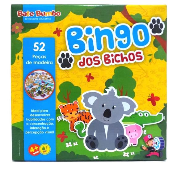 Imagem de Bingo dos Bichos Jogo Brinquedo Educativo Terapeutico +3an