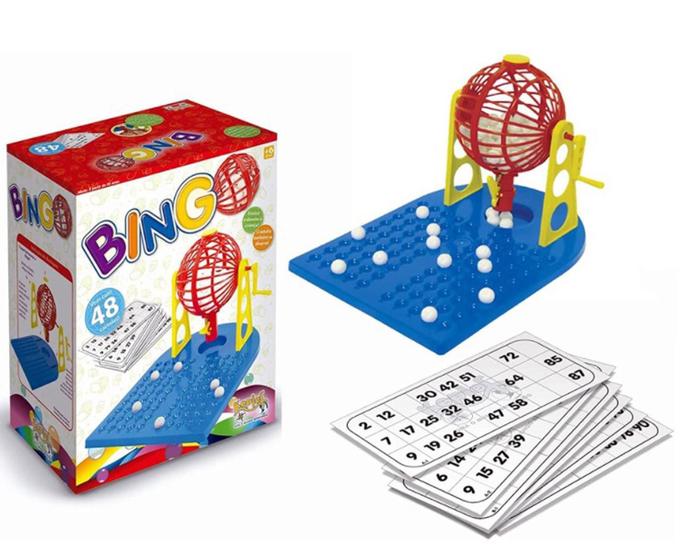 Imagem de Bingo Jogo De Mesa 48 Cartelas Numeradas Diversão Família