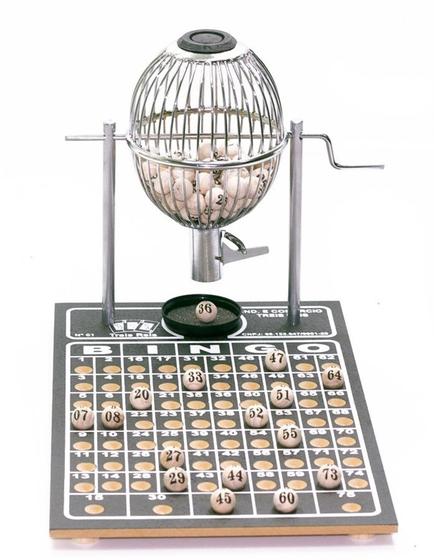 Imagem de Bingo Profissional Nº1 (pequeno) Cromado de 1 a 75 bolinhas - Treis reis
