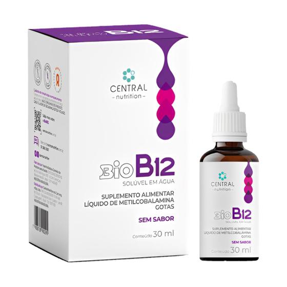 Imagem de BIO B12  SOLÚVEL EM ÁGUA SEM SABOR 30ml  CENTRAL NUTRITION