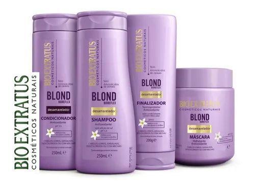 Imagem de Bio Extratus Blond Matizador Para Cabelo Loiro 4 Produtos Oficial