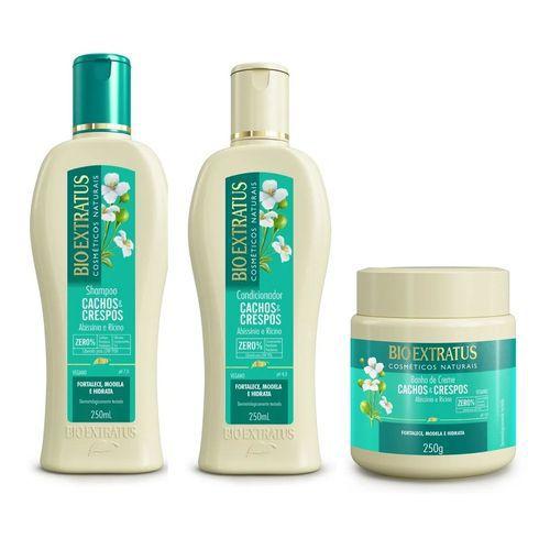 Imagem de Bio Extratus Cachos E Crespos Shampoo+Condicionador+Banho de Creme 250ml