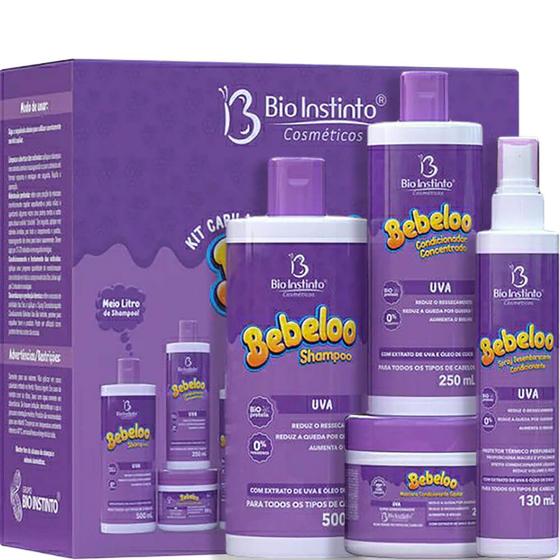 Imagem de Bio Instinto Bebeloo Uva - Kit Capilar Antiressecamento (4 Produtos)