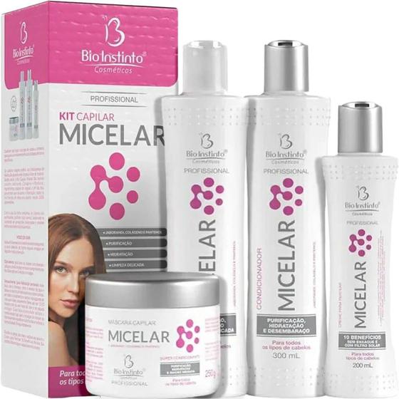 Imagem de Bio Instinto Micelar - Kit Purificação Controle do pH Capilar (4 Produtos)