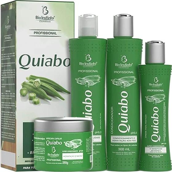 Imagem de Bio Instinto Quiabo - Kit Hidratação e Umectação Intensa (4 Produtos)