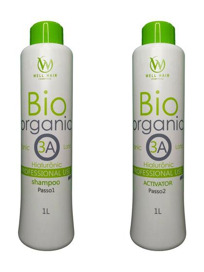 Imagem de Bio Organic 0% Formol Kit Para Escova Progressiva Orgânico com Shampoo + Ativador 1l Well Hair