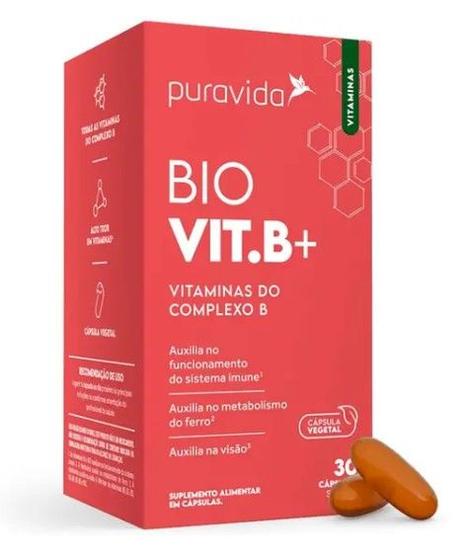 Imagem de BIO VIT B - Vitaminas Biodisponíveis Complexo B - 30 caps - Puravida