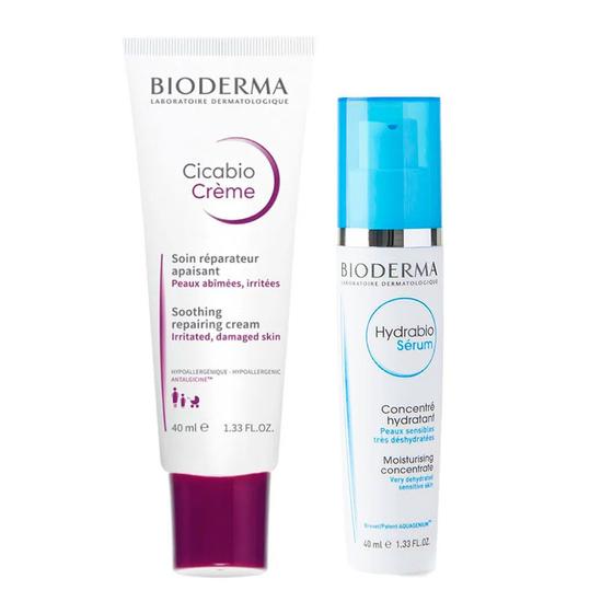 Imagem de Bioderma Cicabio + Hydrabio Kit - Hidratante Facial + Sérum Concentrado