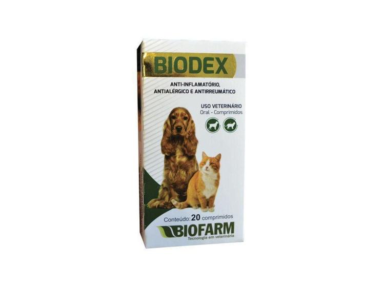 Imagem de Biodex Anti-inflamatório Antialérgico - 20 Comp Cão Gato - Biofarm