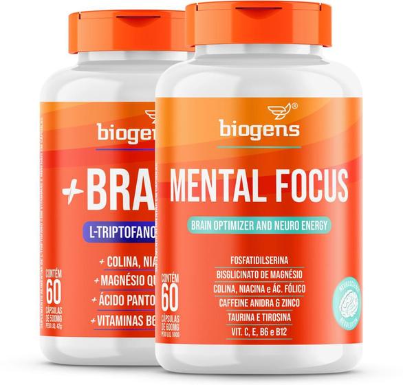 Imagem de Biogens kit mental focus e + brain