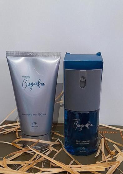 Imagem de Biografia kit masculino desodorante corporal + shampoo 2 em 1