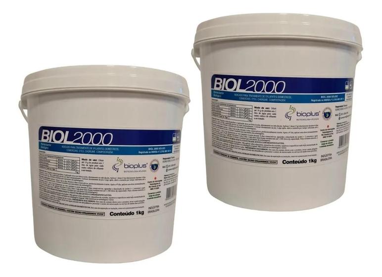Biol2000 Enzimas Biodegradador Limpa Fossa Caixa De Gordura - Kit 2 Baldes de 1 Kg Menor preço em Biol2000 Enzimas Biodegradador Limpa Fossa Caixa De Gordura - Kit 2 Baldes de 1 Kg