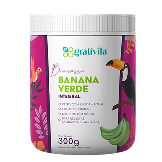 Imagem de Biomassa de Banana Verde Integral Grativita 300g