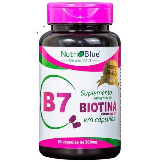 Imagem de Biotina 380Mg Cabelos Unhas Pele 60 Cápsulas