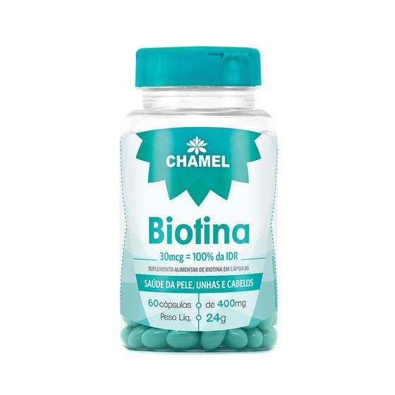 Imagem de Biotina 400mg 60 cápsulas  - Chamel
