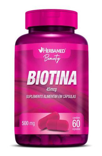 Imagem de Biotina 500mg 60cap Herbamed