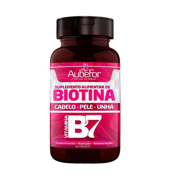 Imagem de Biotina B7 Aubefor Cabelo Pele E Unhas Crescimento +Rápido